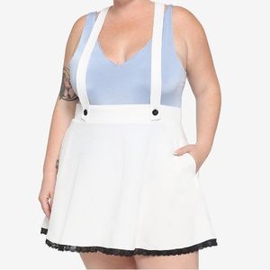 Hot‎ Topic Ivory Lace Trim Suspender Skirt Plus Size